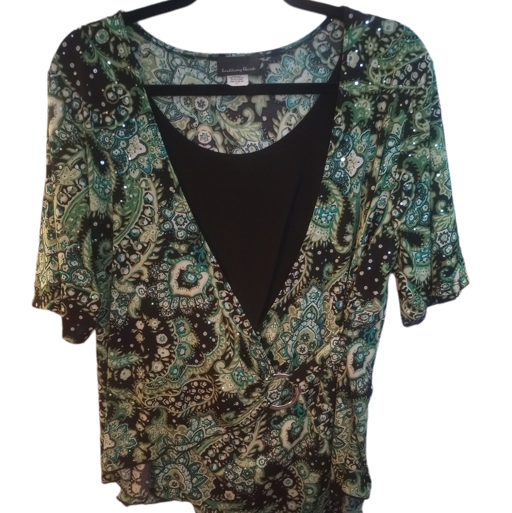 Cute bling wrap blouse